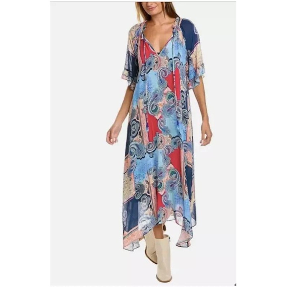 Johnny Was Jade Cordelia Easy Midi Dress Womens Small Multi Paisley Boho NEW - Picture 2 of 16